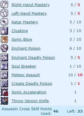 best off hand to slot assassin cross|Guide .